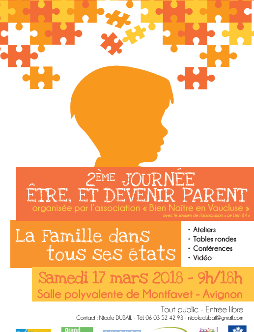 Programme de la Journée de la Parentalité le 17 Mars 2018 à Montfavet